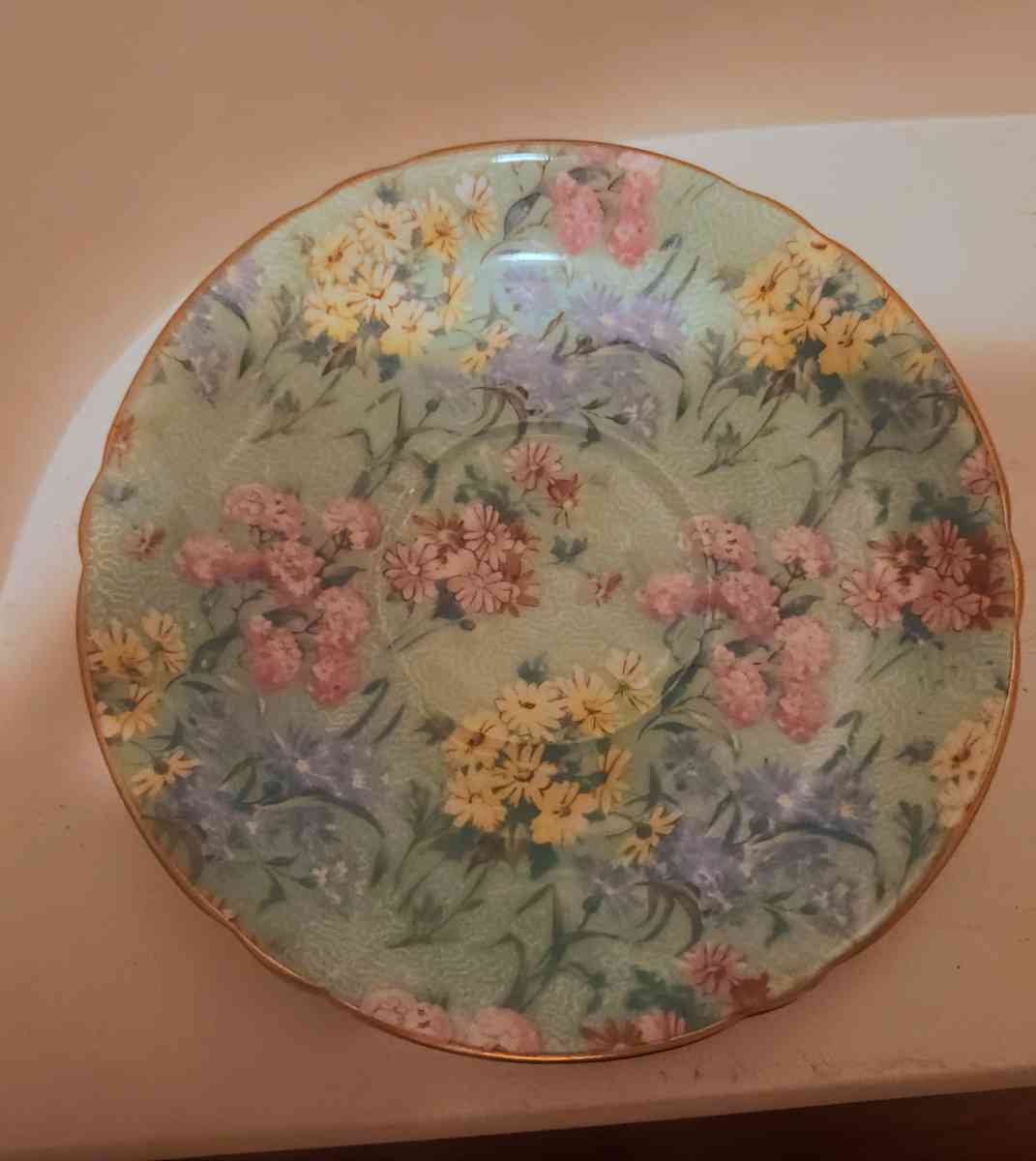 Chintz Cresmer Sugar Bowl and tray - Buford, Georgia - FleaMarketBay