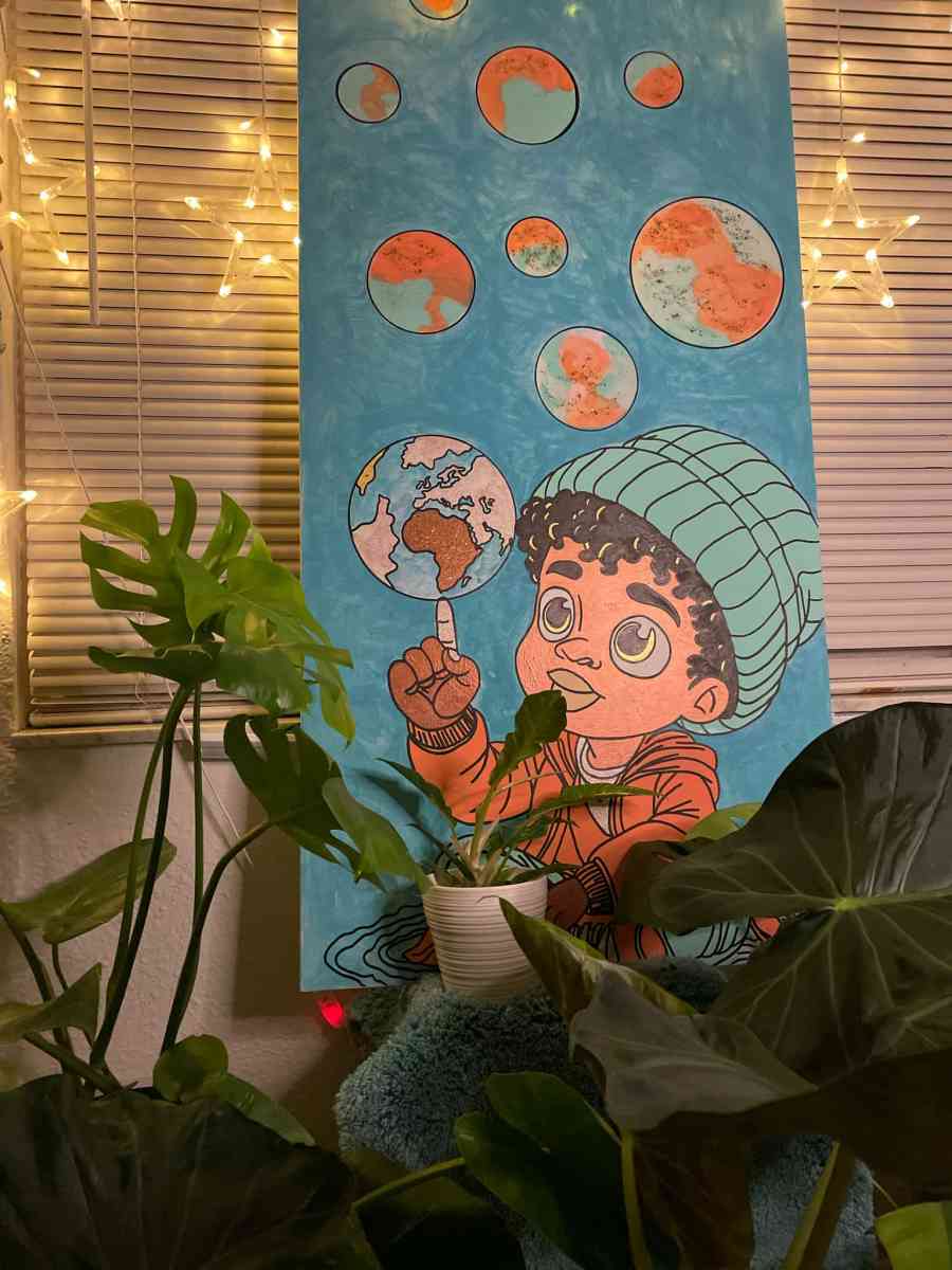 Custom painted 24 x 48 canvas - Tampa, Florida - FleaMarketBay