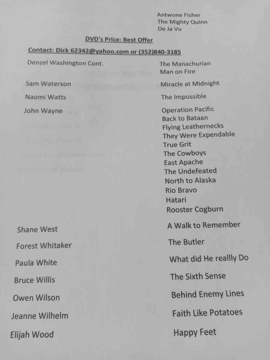 Various DVDs - Ocala, Florida