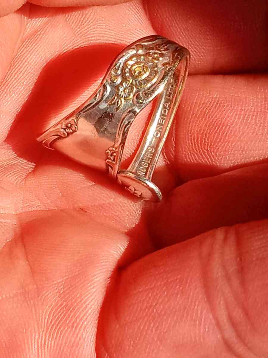sterling silver plated spoon ring WMA Rodgers Oneida LMT - Appleton, Wisconsin - FleaMarketBay