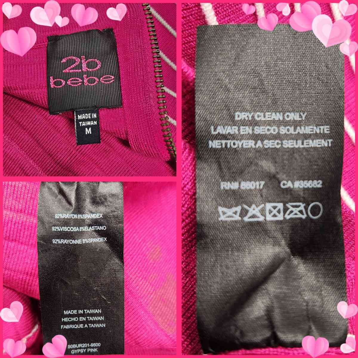 Vintage 2be bebe Gypsy Pink Horizontal Striped Stretch Mini - Kenner, Louisiana - FleaMarketBay