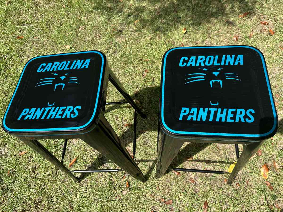 One of a kind Carolina Panthers Bar Stools - West Columbia, South Carolina - FleaMarketBay