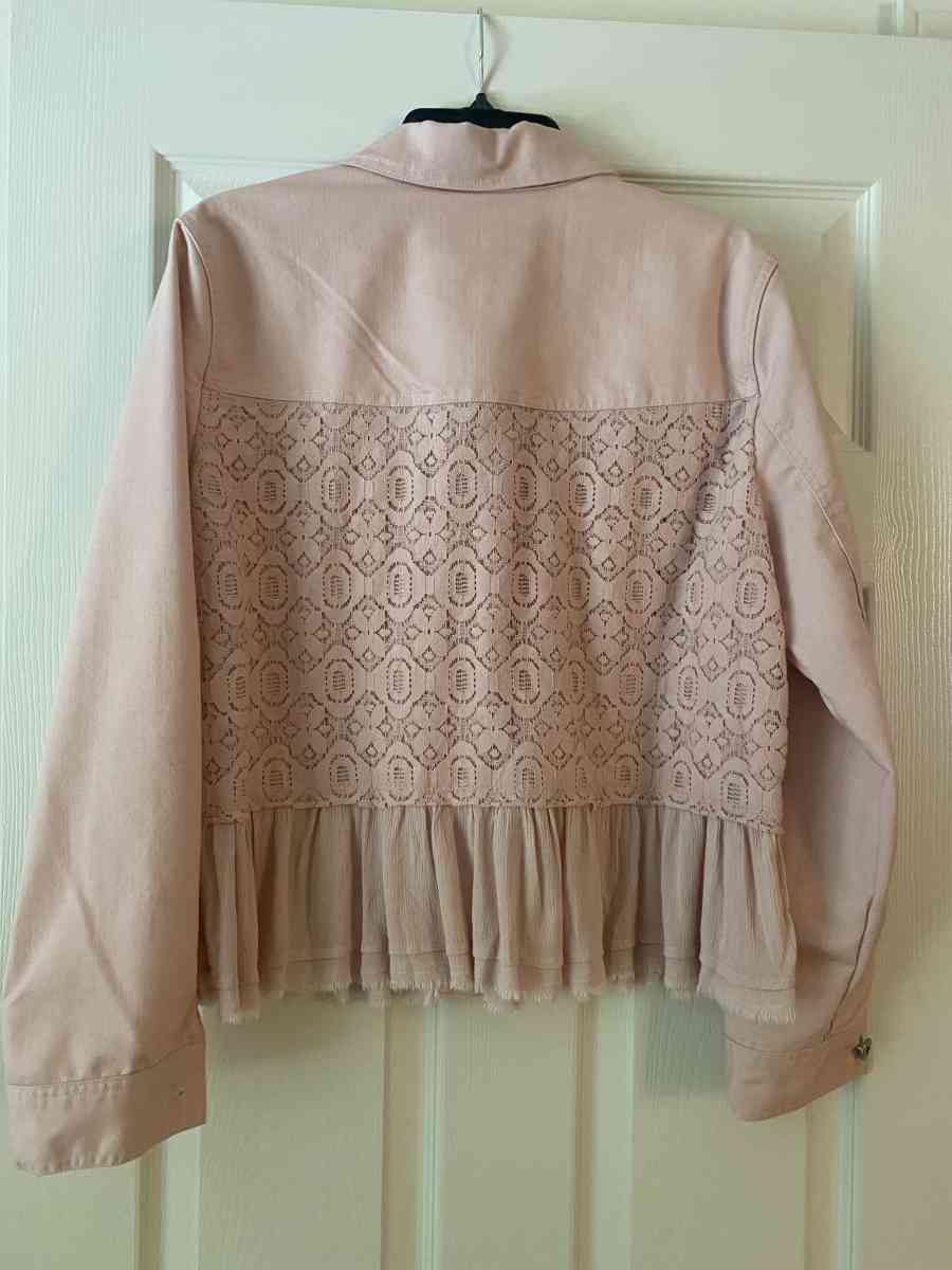 Baccini stretch denim blush lace jacket - Cincinnati, Ohio