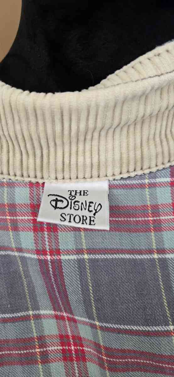 Vintage 90s Embroidery Flannel Lined Disney Store Denim Jack - Ripon, Wisconsin - FleaMarketBay