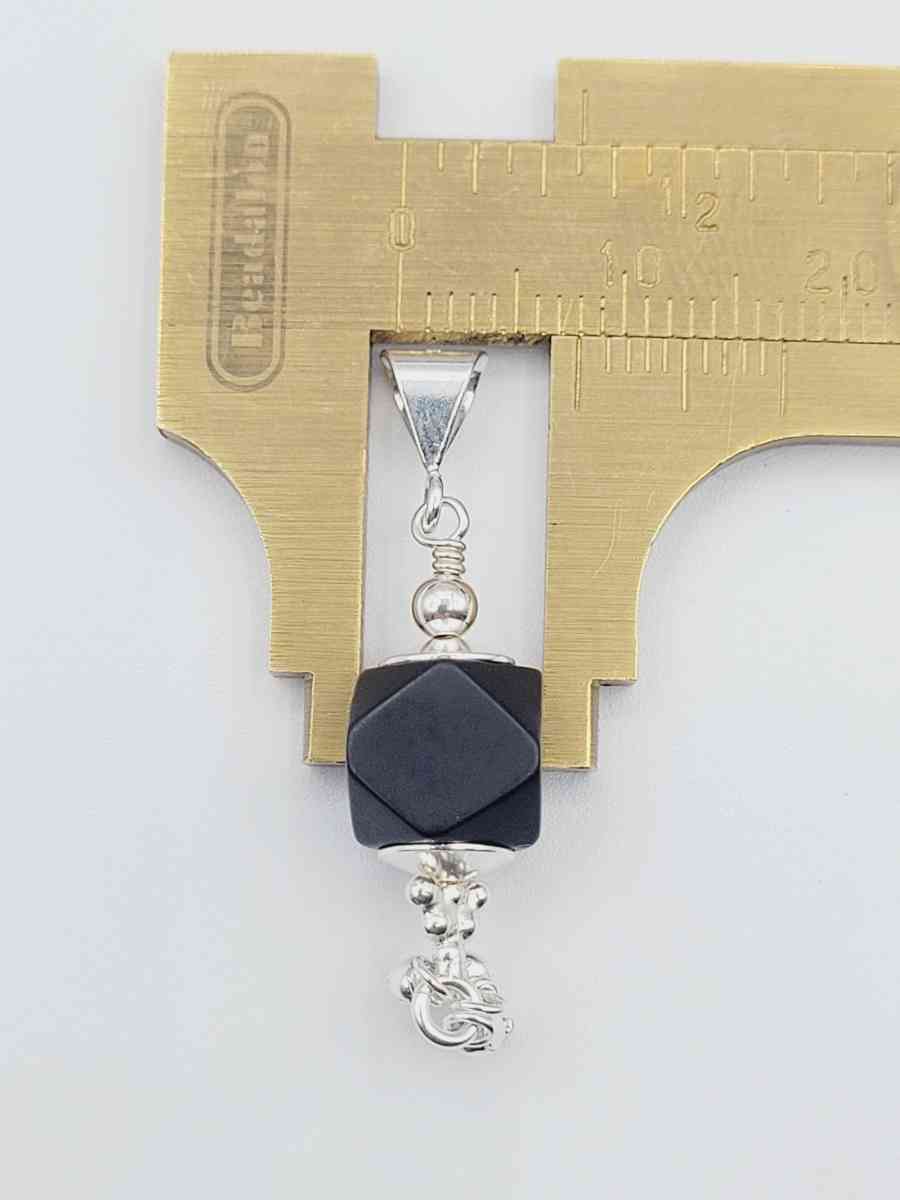 Azabache 8mm Bead 3mm Sterling Silver 925 pendant - Miami, Florida - FleaMarketBay