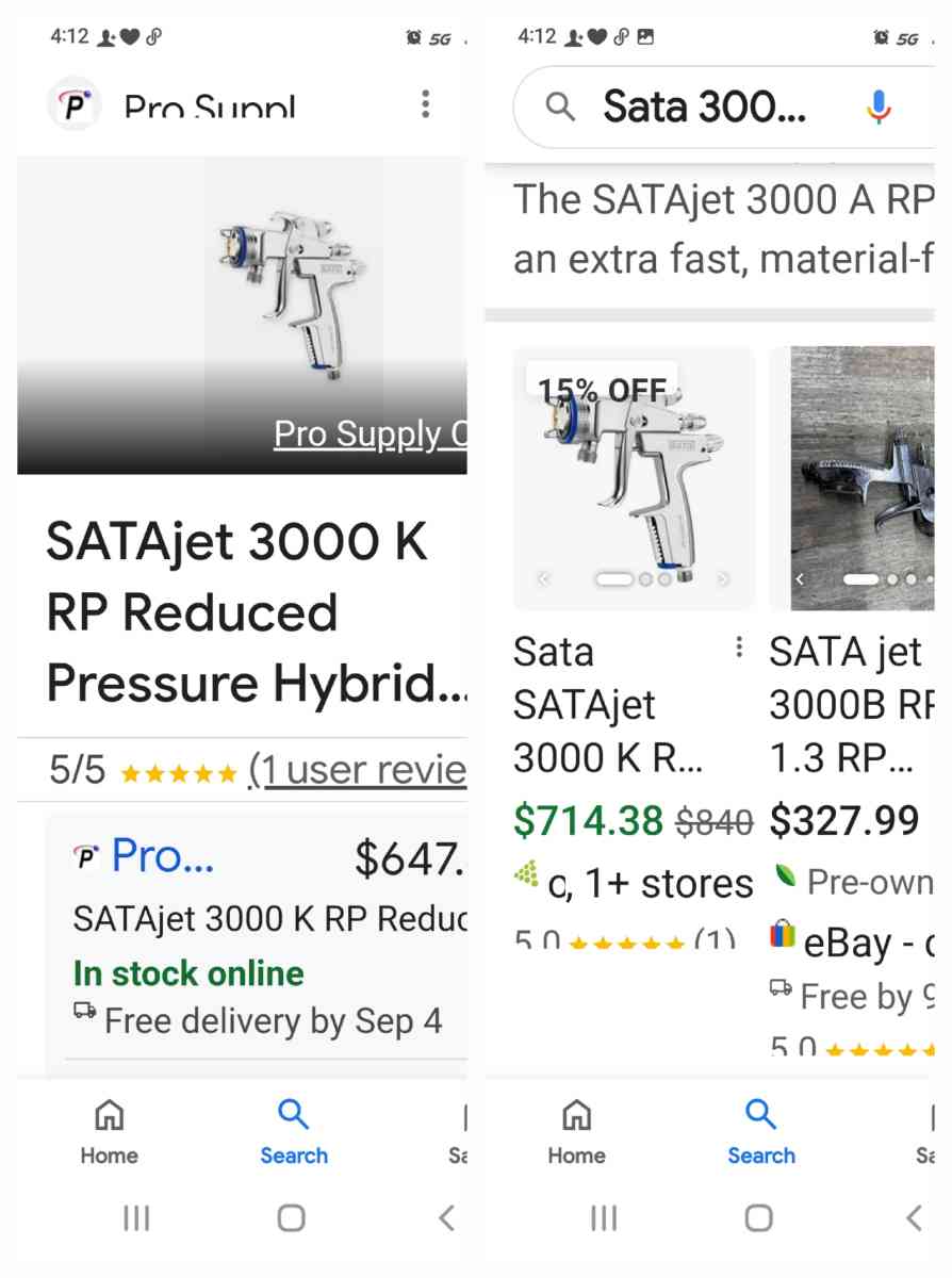 SATA Jet 3000 B HVLP  pneumatic  paint sprayer - Newark, Texas - FleaMarketBay