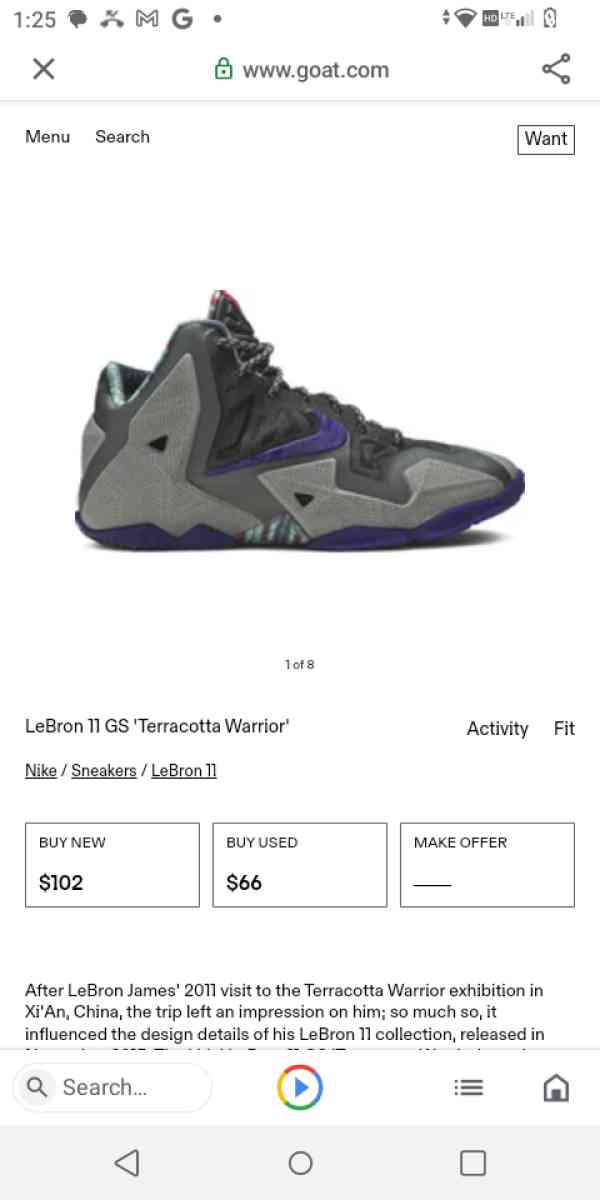 Nike Lebron 11 GS Terracotta Warrior basketball shoes - Prescott, Arizona - FleaMarketBay