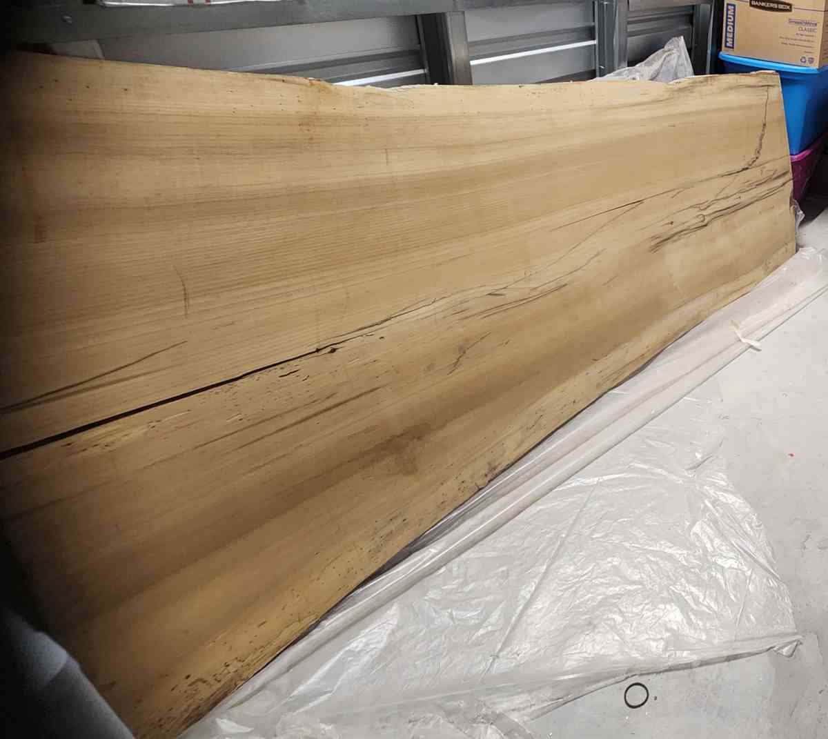 Ohio Red Oak Live Edge Wood Slab 38W x 97L x 2 Thick - Kenner, Louisiana - FleaMarketBay