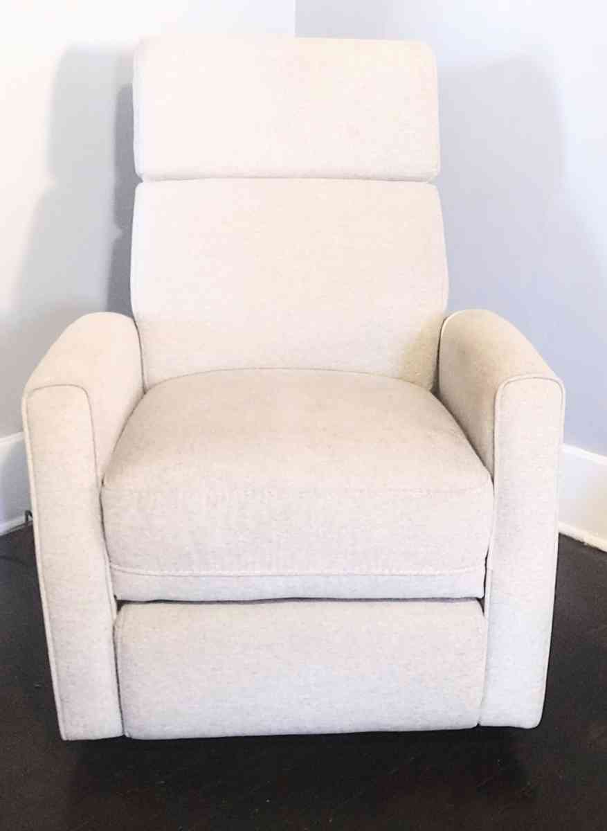 Theo Power Swivel Glider Recliner Linen Fabric Adj  Headrest - Detroit, Michigan