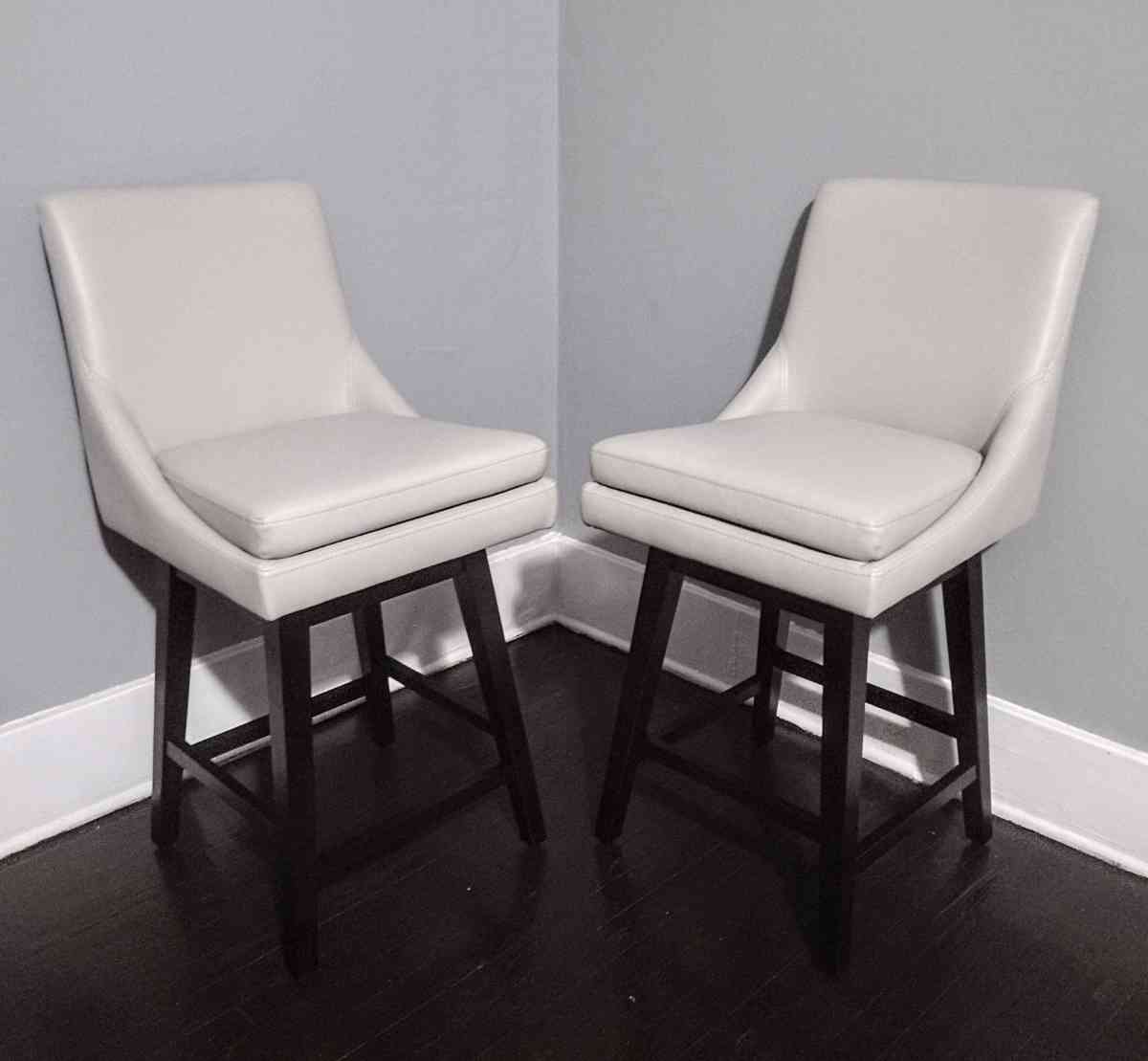 Lissa Light Gray Faux Leather Swive rCounter Stool Set - Detroit, Michigan - FleaMarketBay