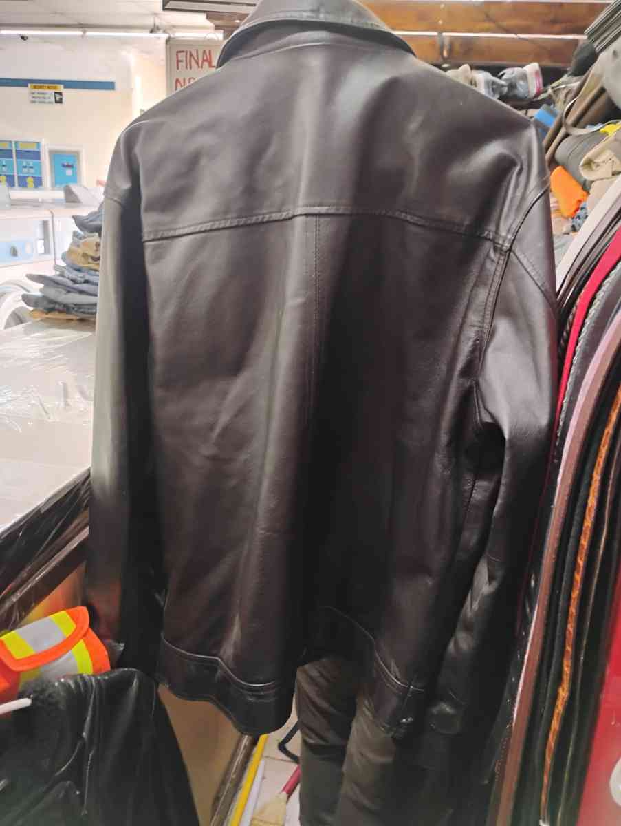 Men Black Lether Jacket - Houston, Texas - FleaMarketBay