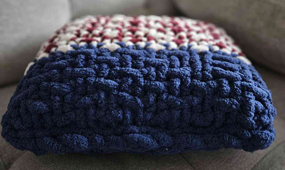 Red White and Blue Throw Pillow - Durham, North Carolina - FleaMarketBay