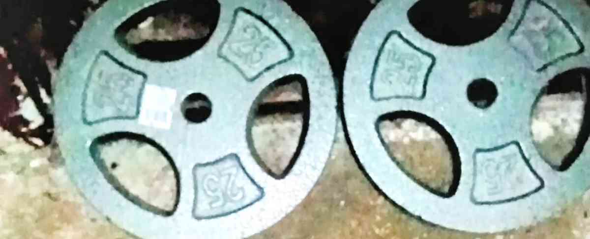 two standard 25 lb weight plates - Dayton, Ohio - FleaMarketBay