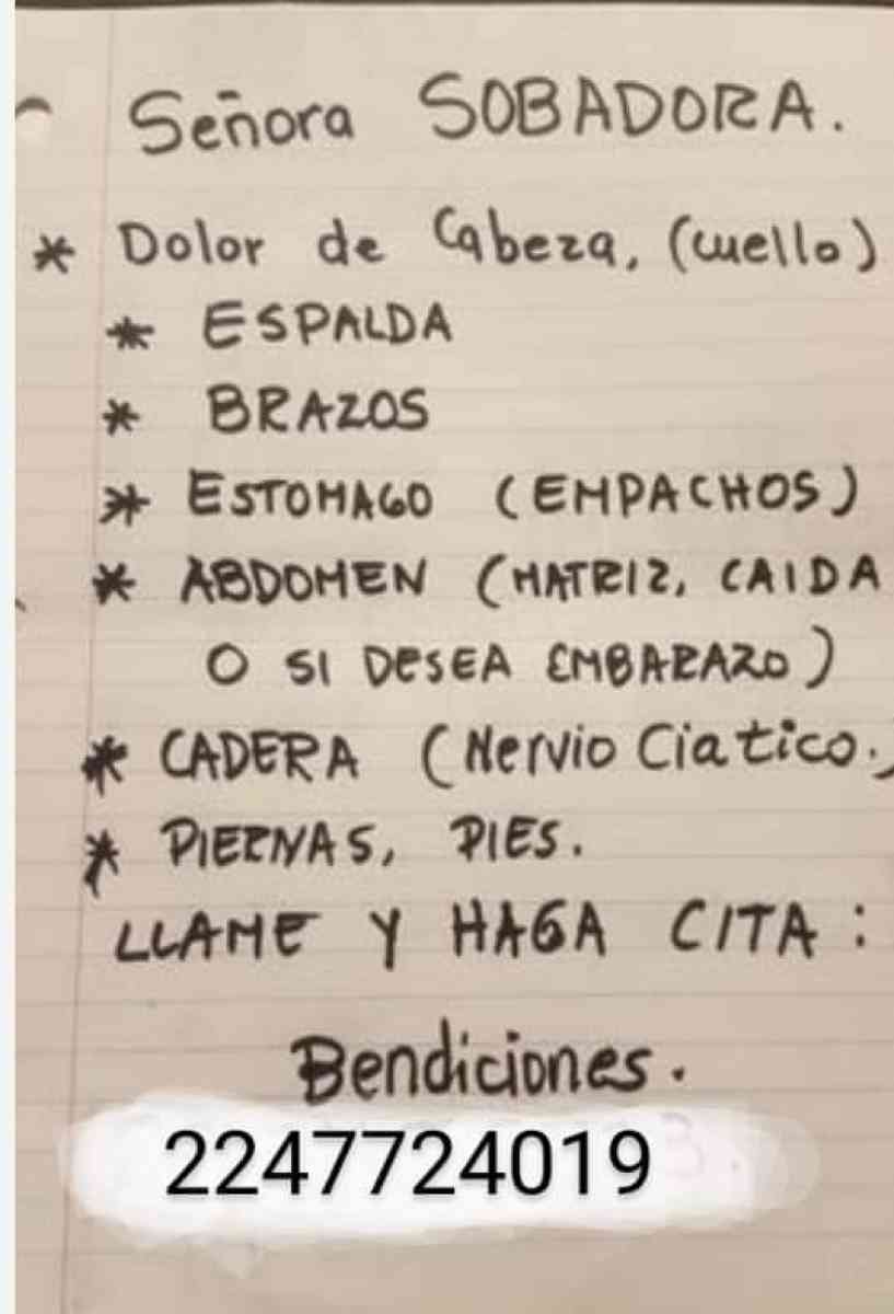 sobadora profesional Yazmin - Elgin, Illinois - FleaMarketBay