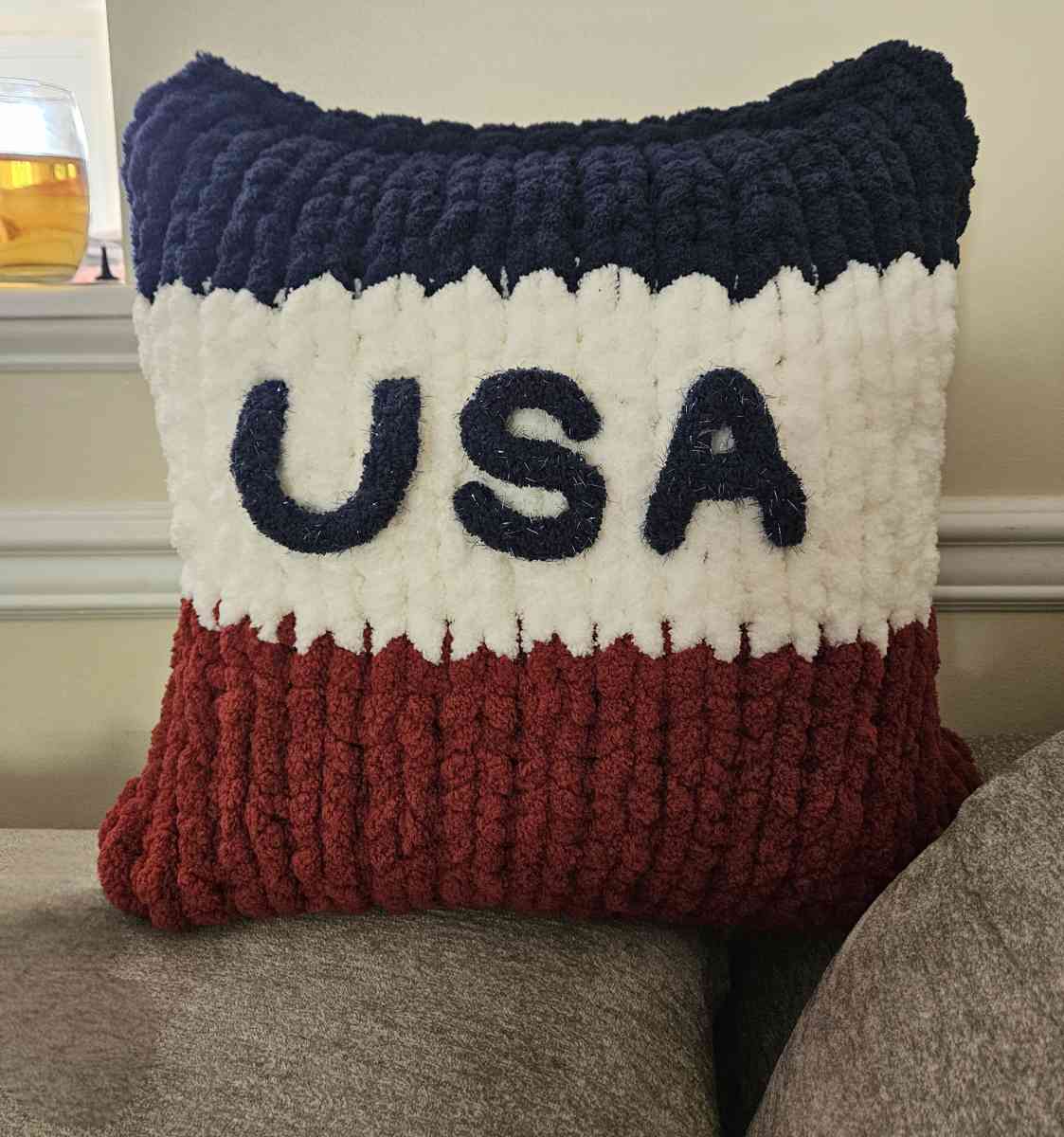 USA Throw Pillow - Durham, North Carolina - FleaMarketBay