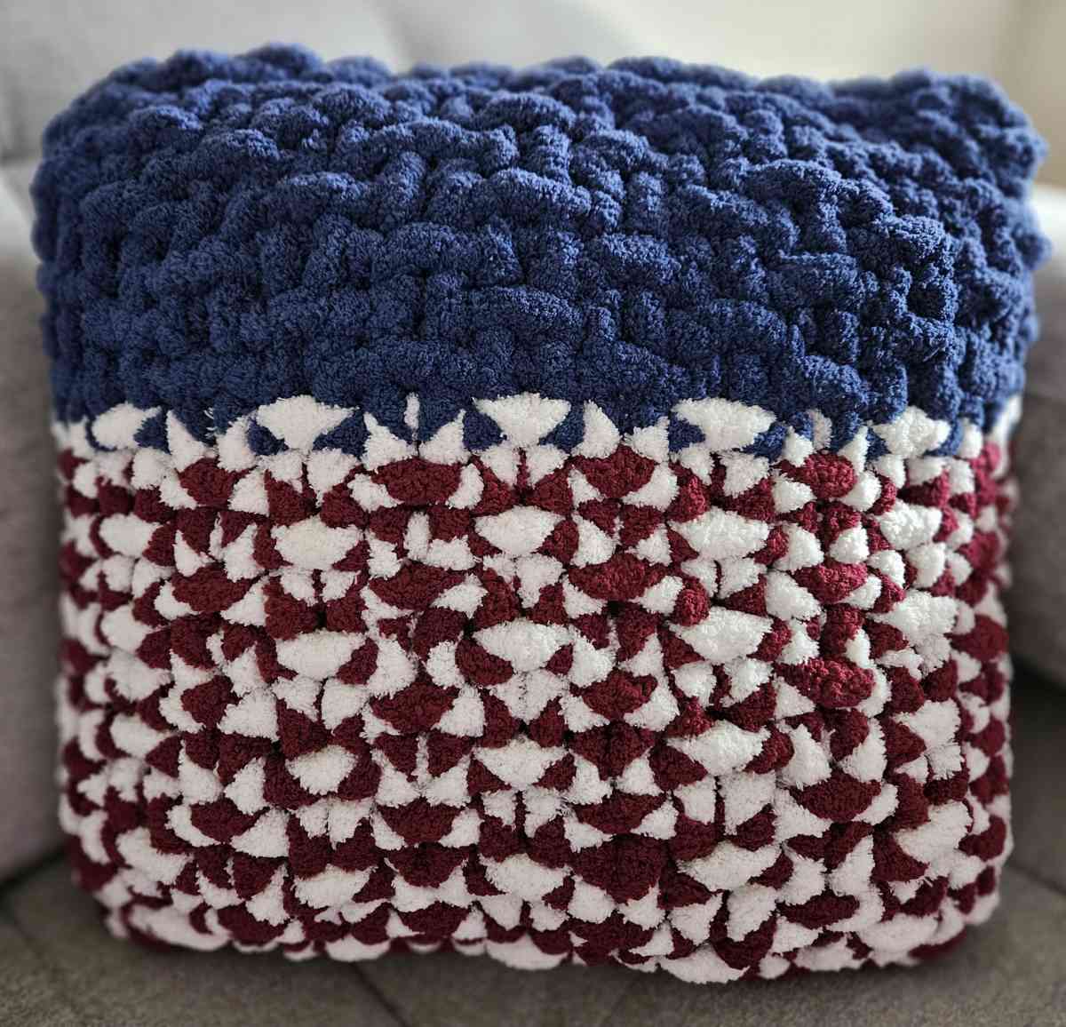 Red White and Blue Throw Pillow - Durham, North Carolina - FleaMarketBay