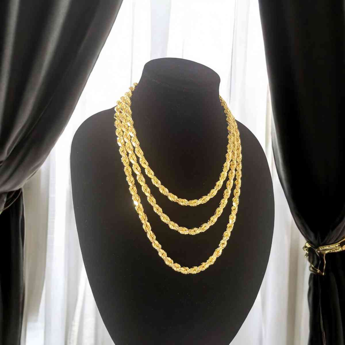 3 mm  22 INCHES  4mm 24 INCHES  5mm  24 IN GOLD PLATED - Honolulu, Hawaii - FleaMarketBay