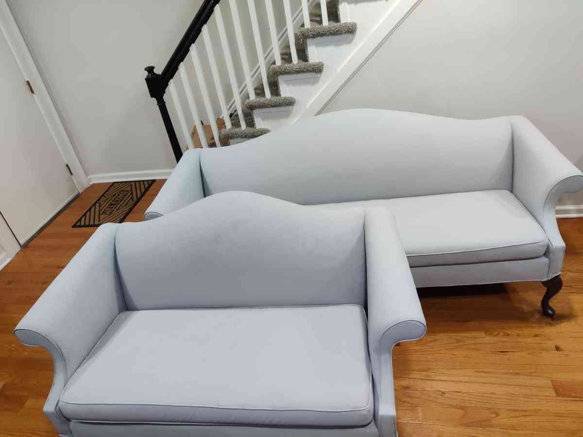 Ash Gray and Blue Couch Set - Baltimore, Maryland - FleaMarketBay