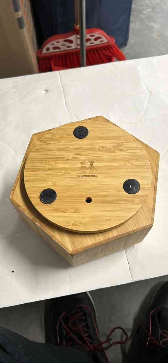 Desktop Storage Box Bamboo And Wood Storage box turns 360Gre - Rochelle Park, New Jersey - FleaMarketBay