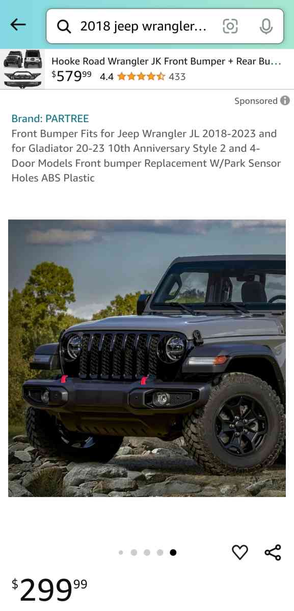 Jeep Wrangler Front Bumper - Homosassa, Florida - FleaMarketBay