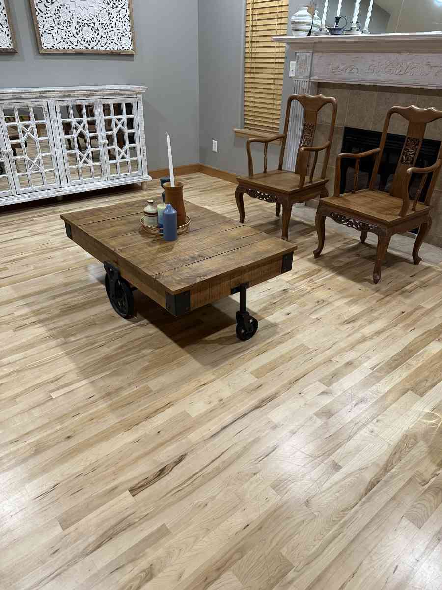 Vintage Industrial Rustic Coffee Table  Oak Finish - Portland, Oregon - FleaMarketBay