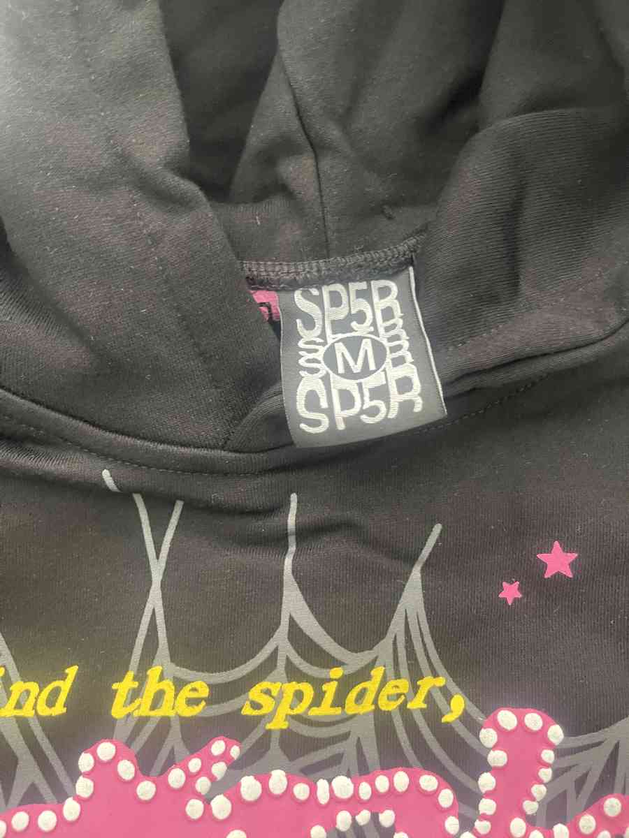 Black OG pink sp5der hoodie Authentic - Arlington, Texas - FleaMarketBay