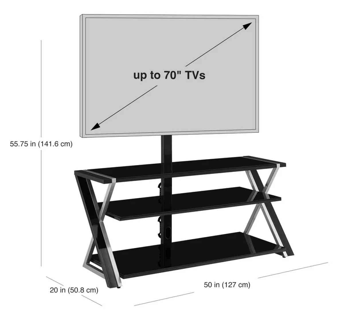 Whalen Xavier 3in1 TV Stand - Calumet City, Illinois - FleaMarketBay