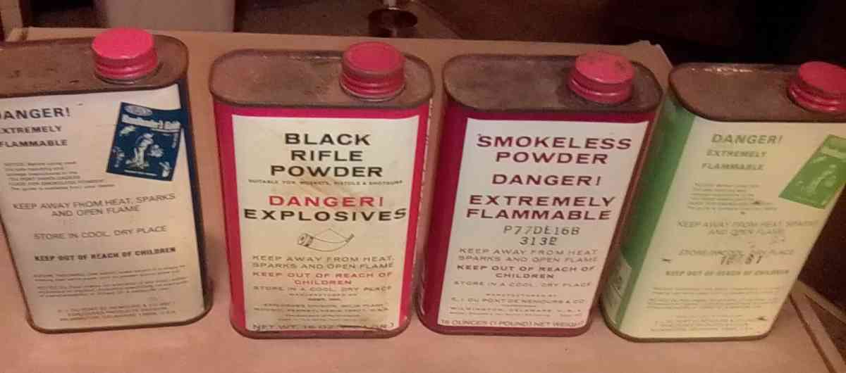 collection of gunpowder tins - Akron, Ohio - FleaMarketBay