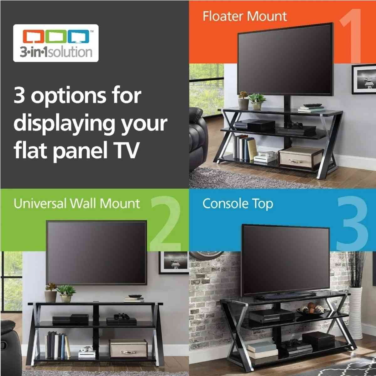 Whalen Xavier 3in1 TV Stand - Calumet City, Illinois - FleaMarketBay