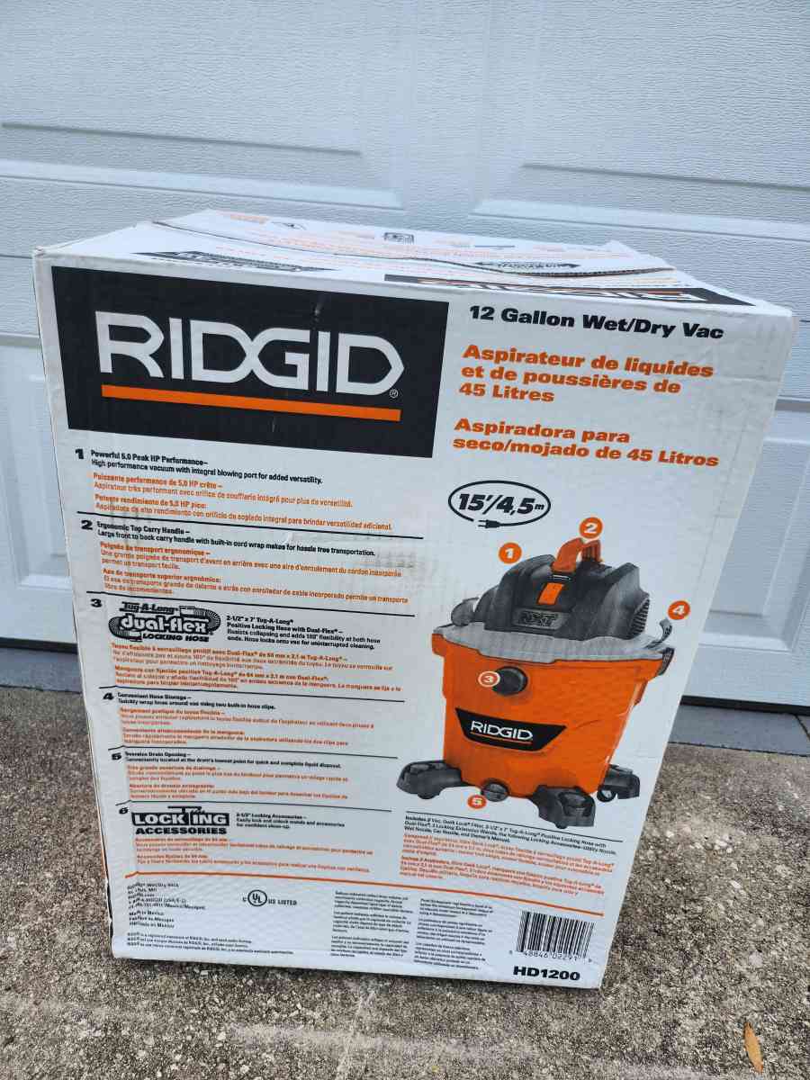 Ridgid 12 Gallon NXT Wet Dry Vac - Homosassa, Florida - FleaMarketBay