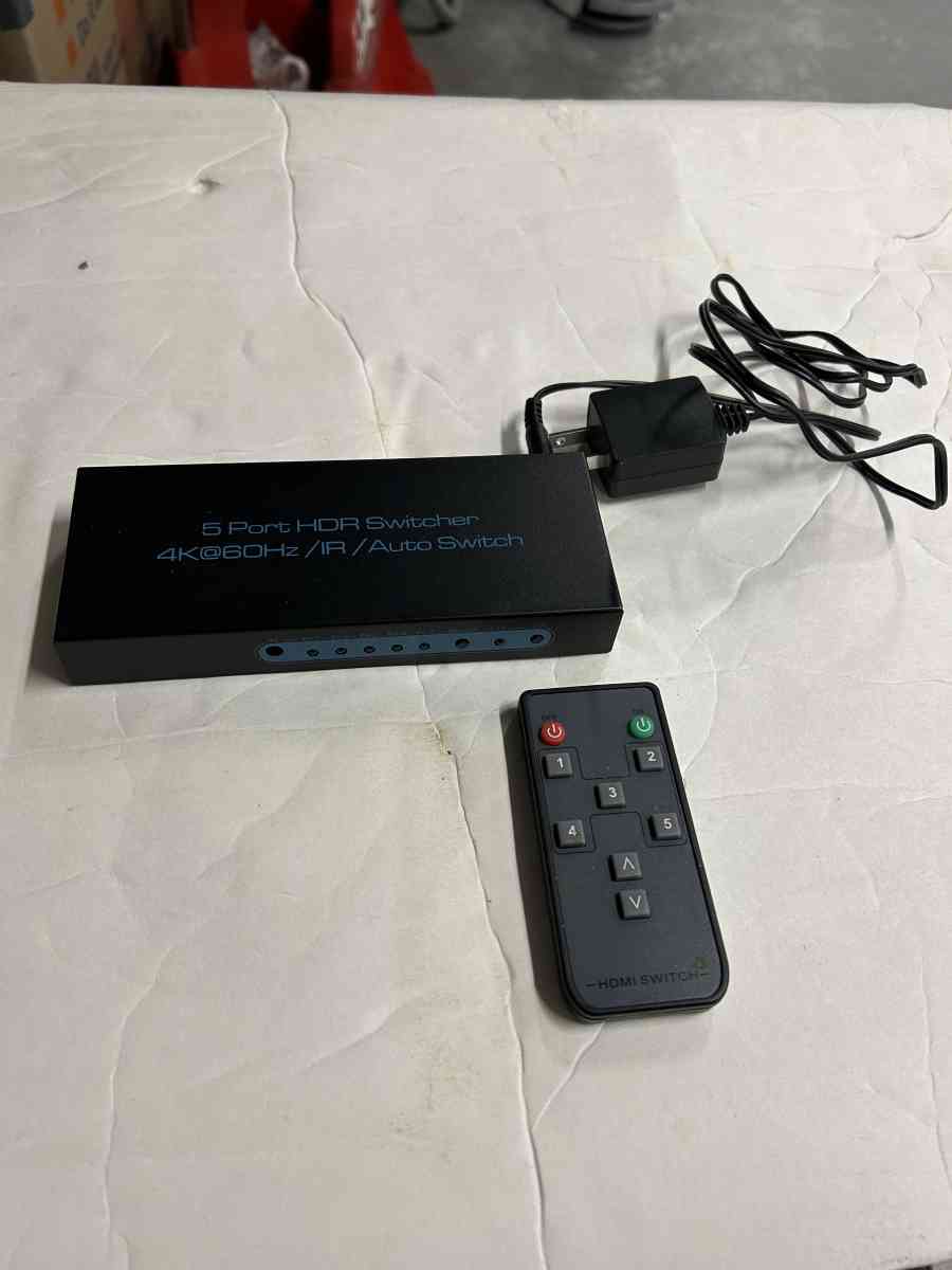 5 Port HDR HDMI Switcher 5 HDMI Inputs Switch to 1 HDMI Outp - Rochelle Park, New Jersey - FleaMarketBay
