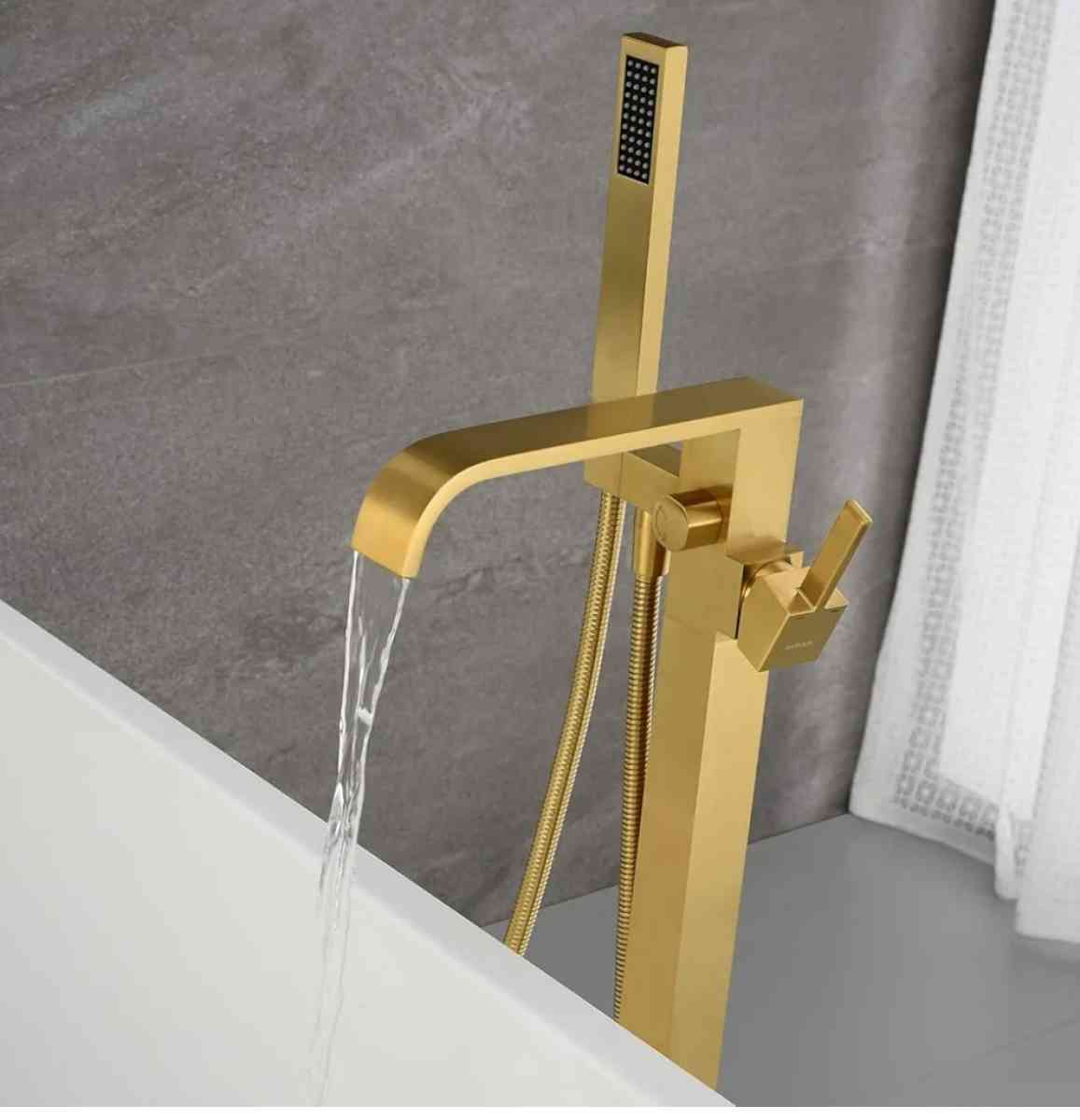 Bathtub Faucet With Brass Handle And Single Handed Shower - Houston, Texas - FleaMarketBay