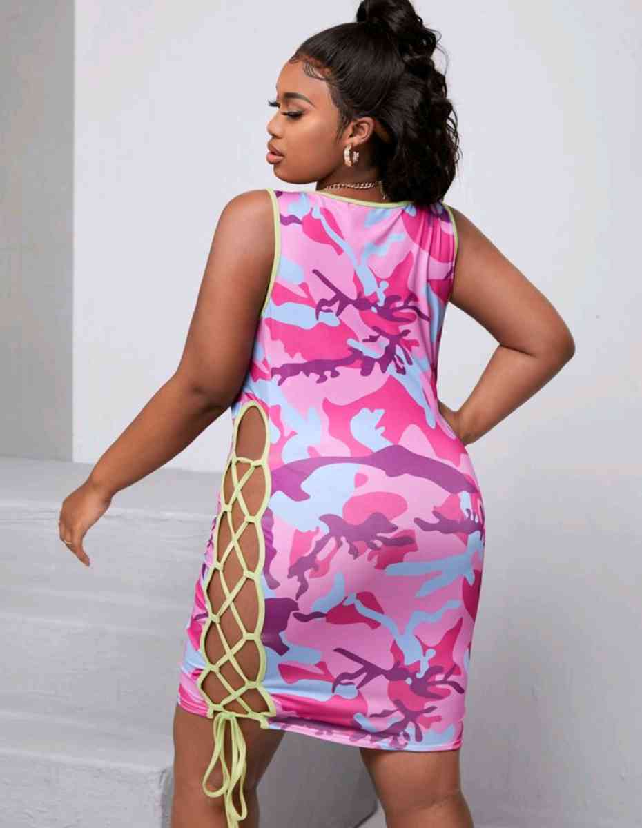 Plus size 4X Camoflauge sexy tie up mini tank dress - Wilson, North Carolina - FleaMarketBay
