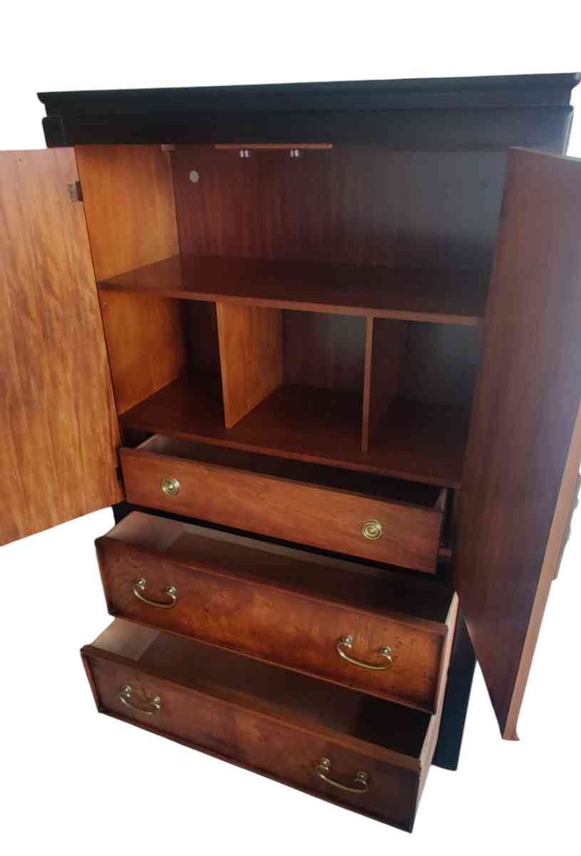 Chinoiserie Armoire Dresser by Stanley Vintage Asian Tallboy - Houston, Texas - FleaMarketBay