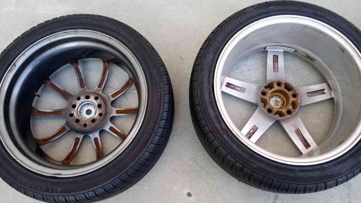 the set of 4 tires wheels R 18 - Belmont, California - FleaMarketBay
