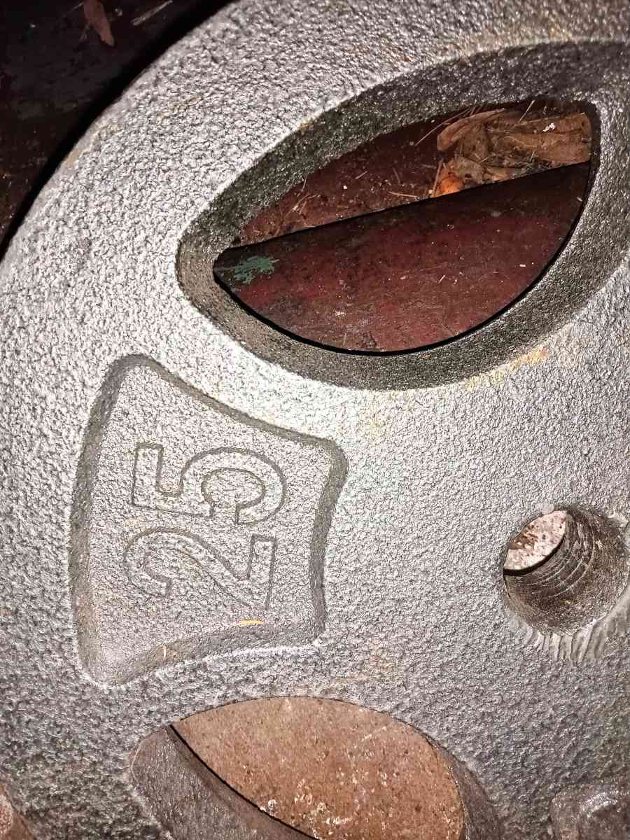 two standard 25 lb weight plates - Dayton, Ohio - FleaMarketBay