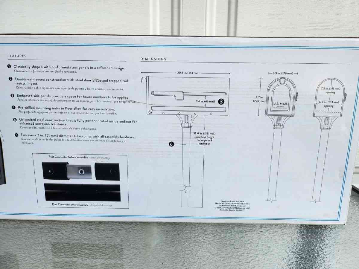 Architectural Mailboxes MB1 Mailbox and Post Kit - Homosassa, Florida - FleaMarketBay