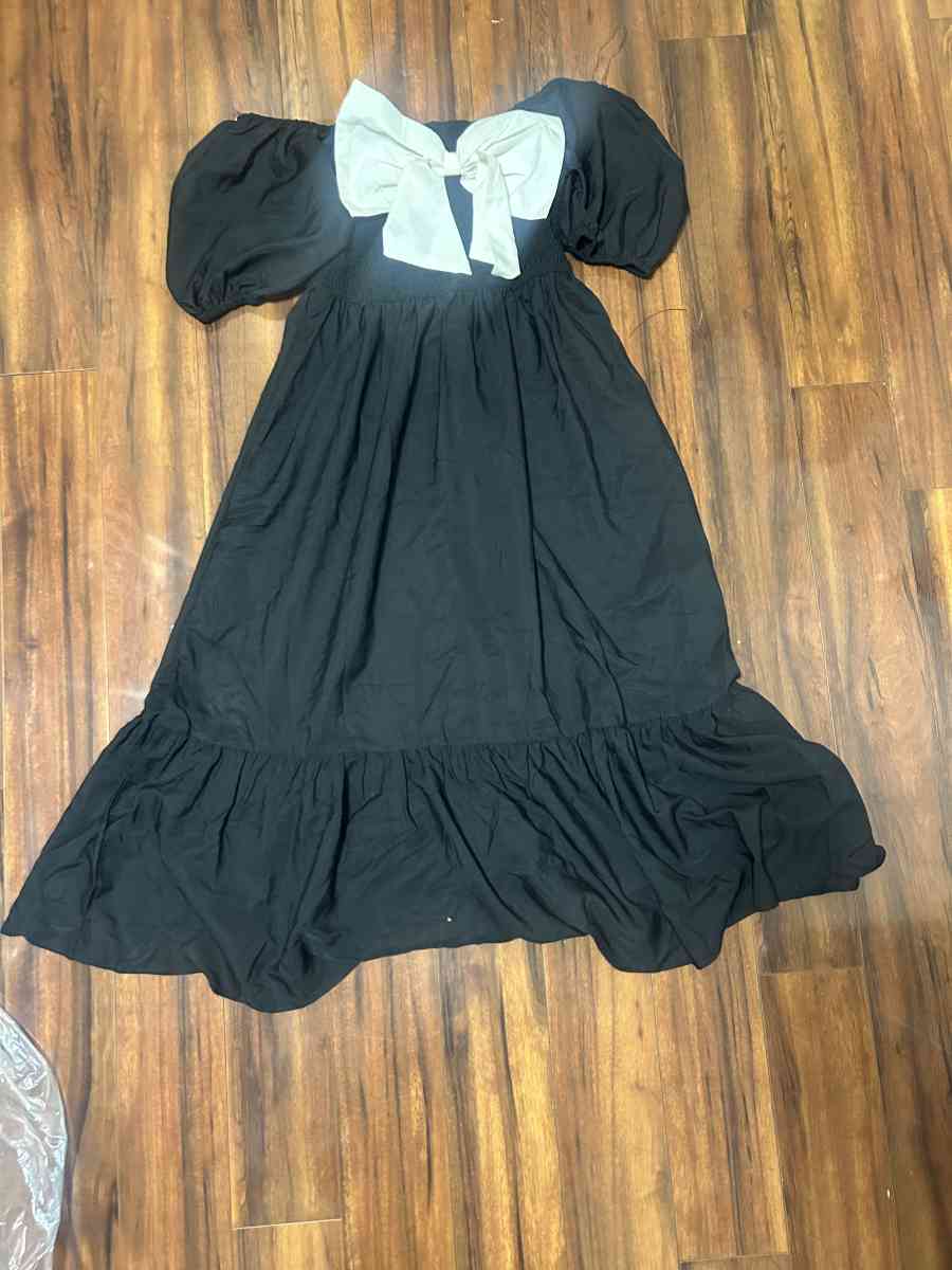 Long black Vintage Summer dress - Brentwood, New York - FleaMarketBay