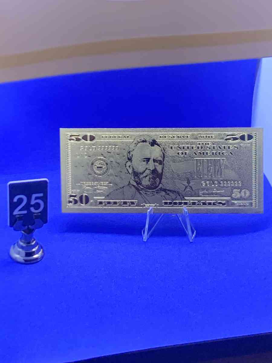 Gold Plated Collectors Bank Note - Pennsville, New Jersey