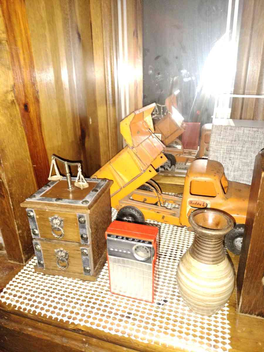 old kids toy truck GLOBE piggy bank antique pitcher and 3 - Alexandria, Alabama - FleaMarketBay