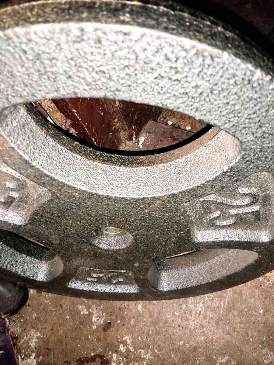 two standard 25 lb weight plates - Dayton, Ohio - FleaMarketBay