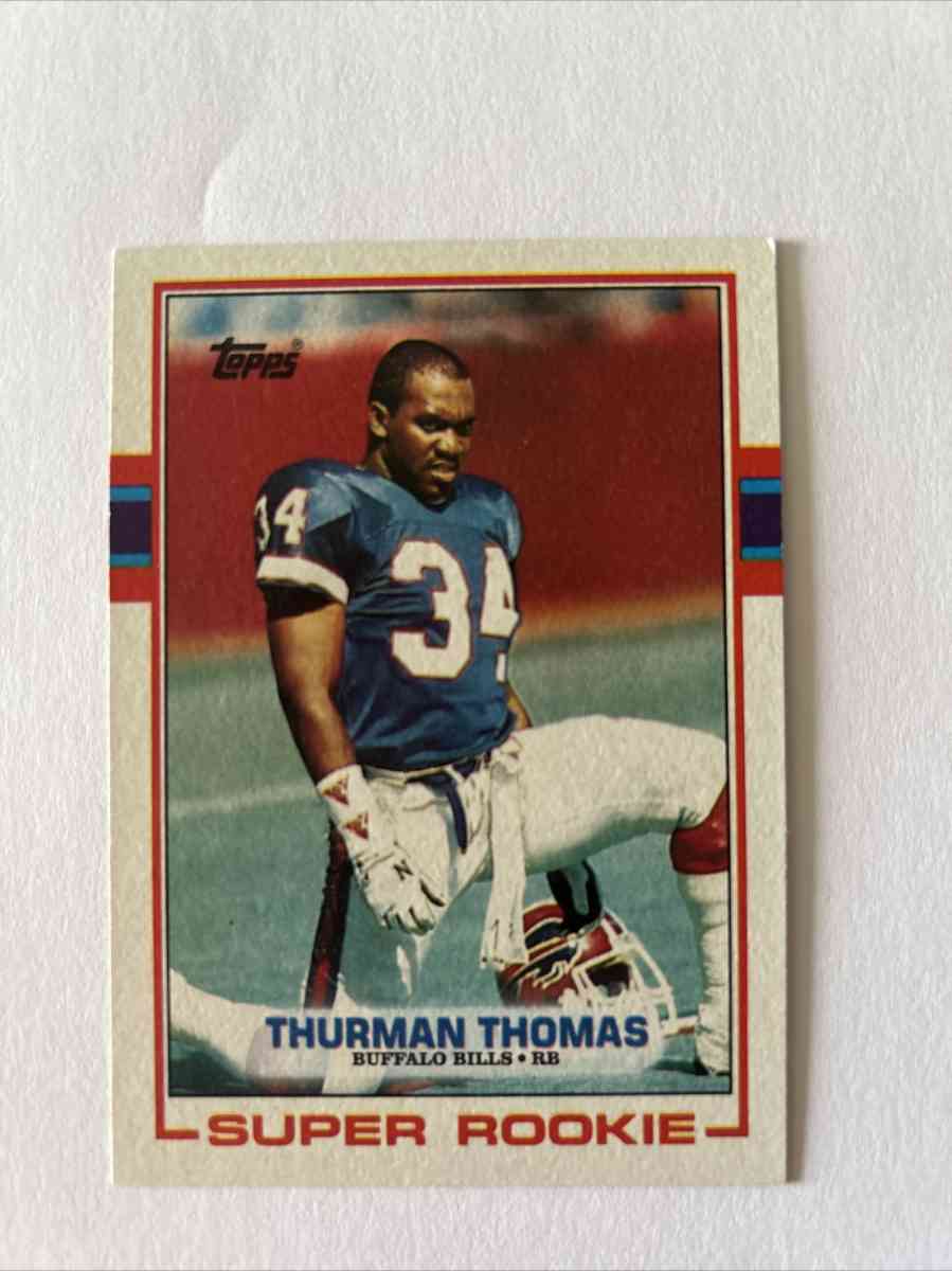 1989 Topps Thurman Thomas Rookie Football Card - Howell, Michigan