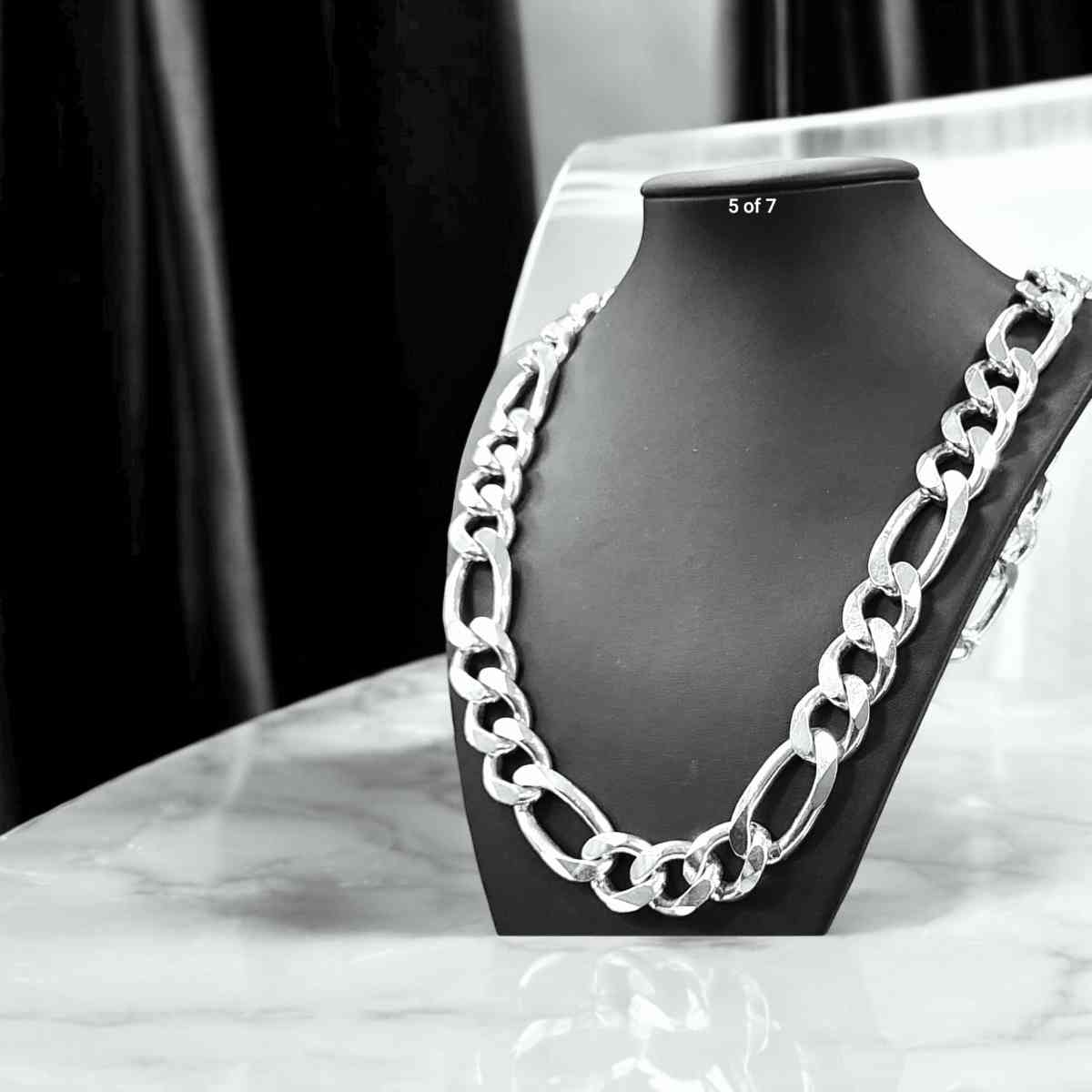 Solid Sterling silver Figarope Chain 290 grams - Honolulu, Hawaii - FleaMarketBay