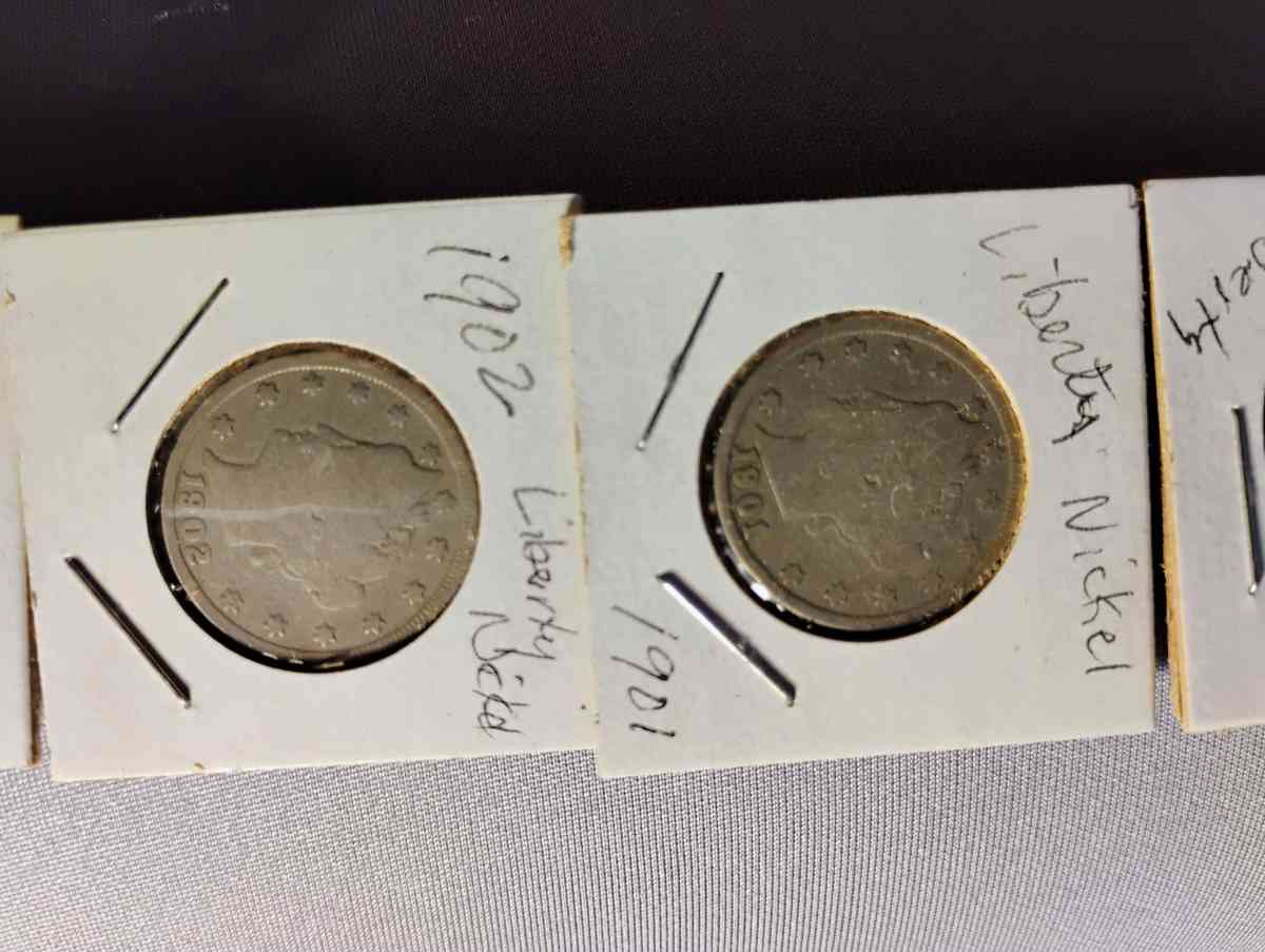 1901 and 1902 v nickels - Atlanta, Georgia - FleaMarketBay