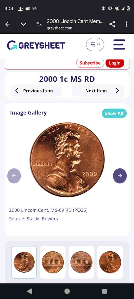 2000 Lincoln memorial penny - Stanford, Kentucky - FleaMarketBay