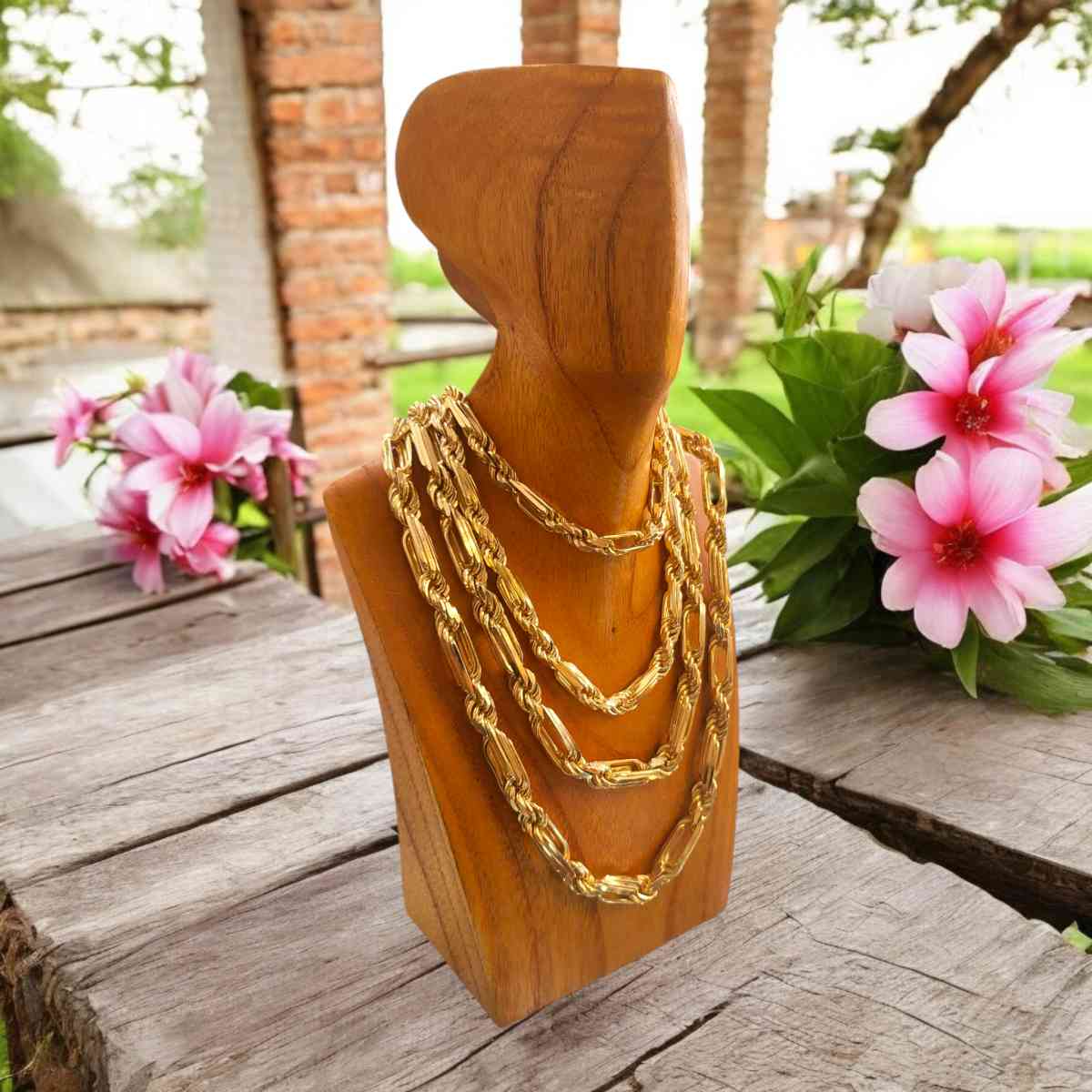 Luxury Italian Milano gold over silver chains available - Houston, Texas - FleaMarketBay