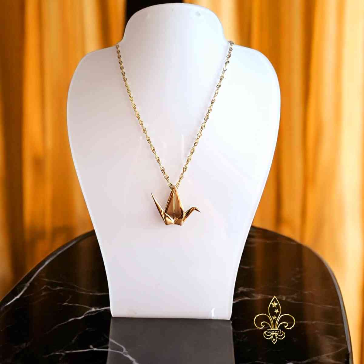 14 KT GOLD SOLID Crane pendat available