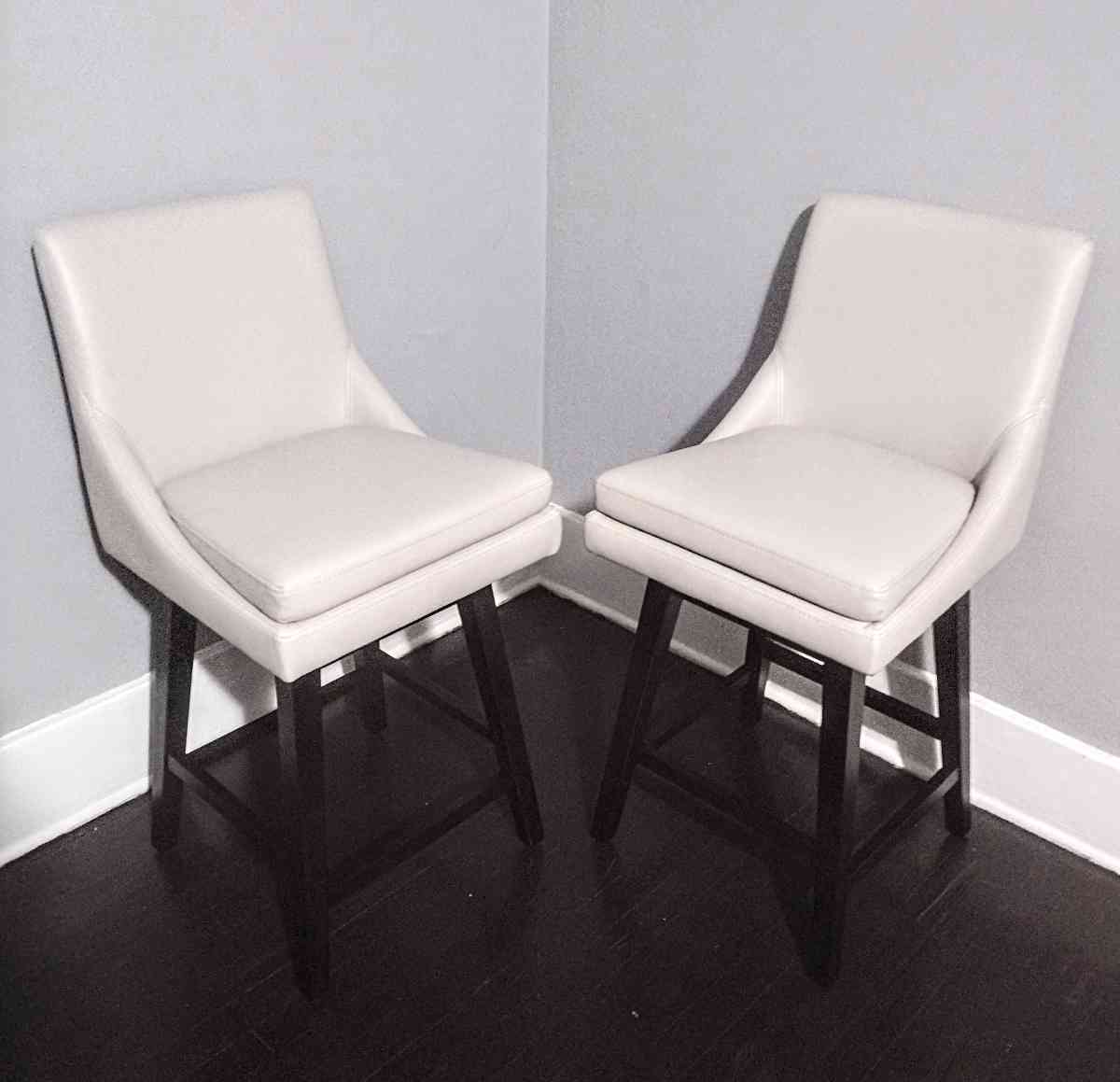 Lissa Light Gray Faux Leather Swive rCounter Stool Set - Detroit, Michigan - FleaMarketBay