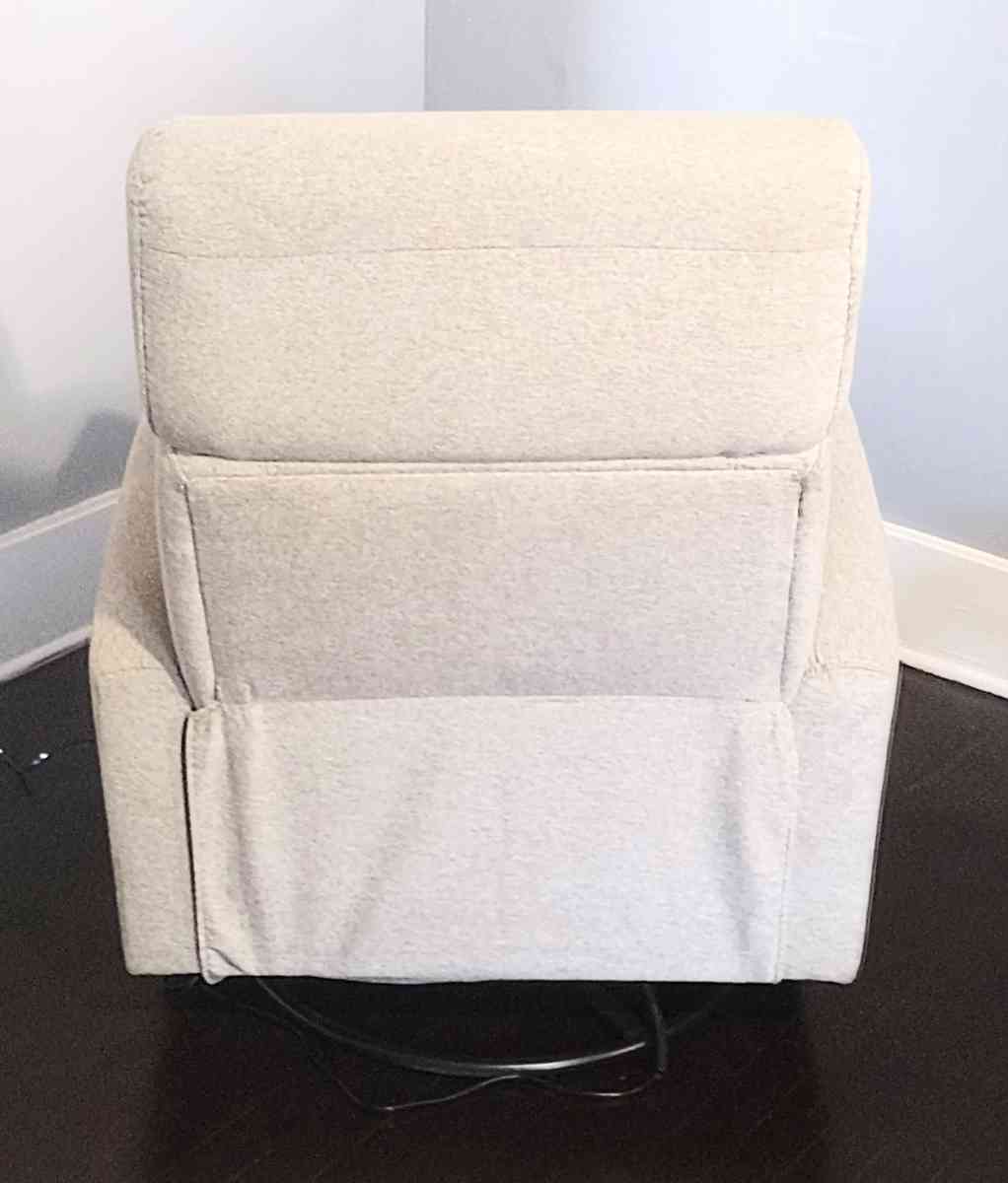 Theo Power Swivel Glider Recliner Linen Fabric Adj  Headrest - Detroit, Michigan - FleaMarketBay