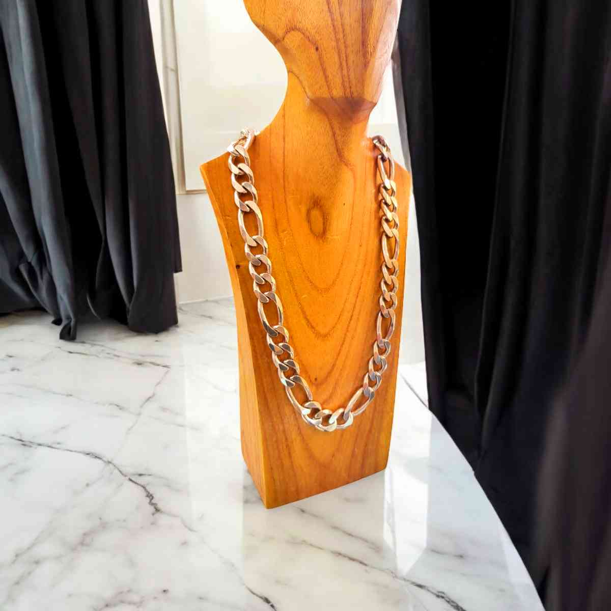 Solid Sterling silver Figarope Chain 290 grams - Honolulu, Hawaii - FleaMarketBay